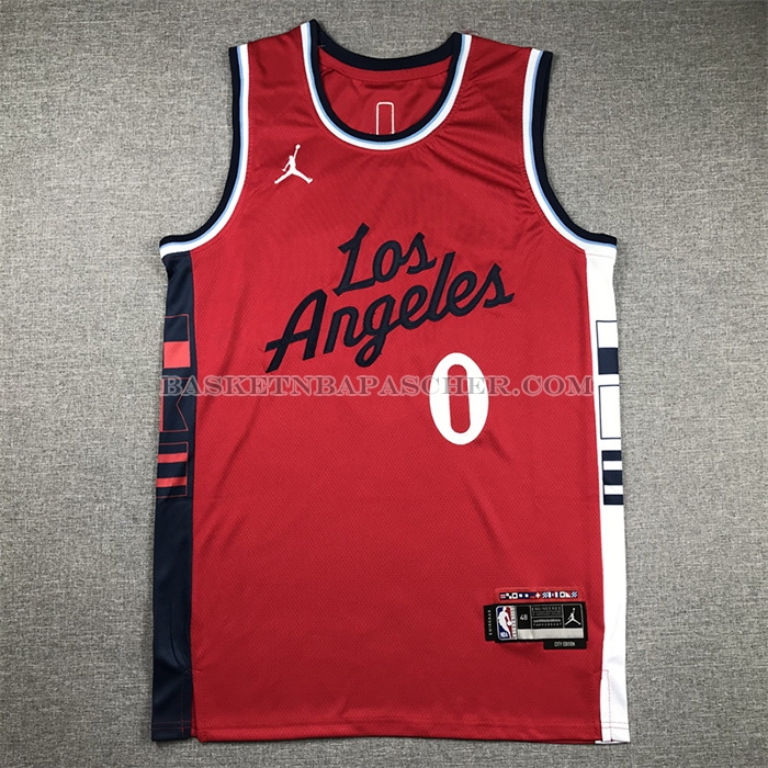 Maillot Los Angeles Clippers Russell Westbrook NO 0 Statement 2024-25 Rouge